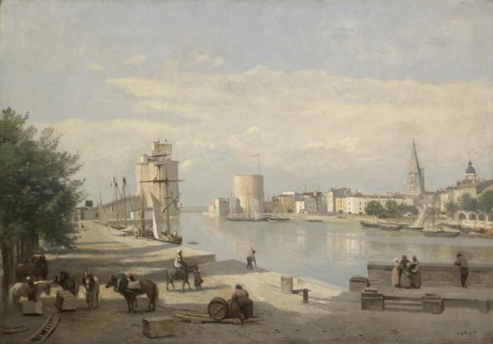 Jean Baptiste Camille  Corot The Harbor of La Rochelle